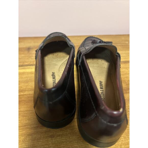 Johnston & Murphy Hayes Tassle Loafer Burgundy Sheepskin Men’s Dress Shoes 9 main image 6